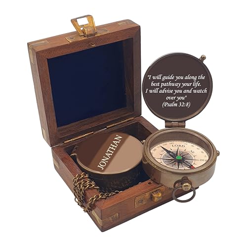 Brújula Antigua Grabada Funcional Personalizada miniatura 5