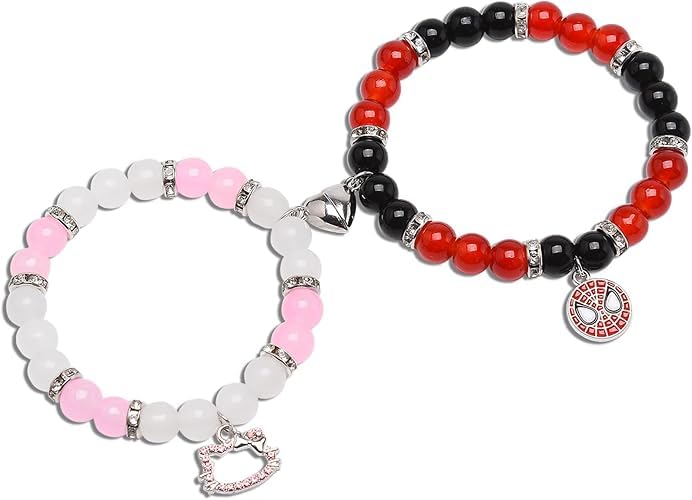 SUPER SOFTENER Matching Spider Kitty Bat Cosplay Stone Beads Bracelets for Couples, Long Distance Best Friends, Gift for Women, Boyfriend, Girlfriend (B0DD81JS68) Amazon Price History, Amazon Price Tracker