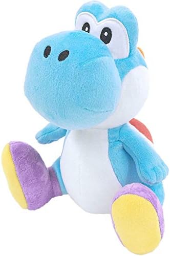 Little Buddy 1219 Super Mario All Star Collection Light Blue Yoshi Plush, 7"