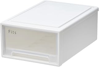 天馬 収納ボックス フィッツケース 小物収納 幅25.7×奥行36.9×高さ14.6cm 収納ケース たわみにくい 小物入れ 衣装ケース 【色 ホワイトクリア】 【36-25】