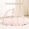 ANGELBLISS 5 in 1 Baby Play Gym Mat, Reversible Tummy Time Mat with 5 Sensory Toys for Stage-Based Developmental, Thick & Large Baby Activity Center from Newborn to Toddler (Pink) #5