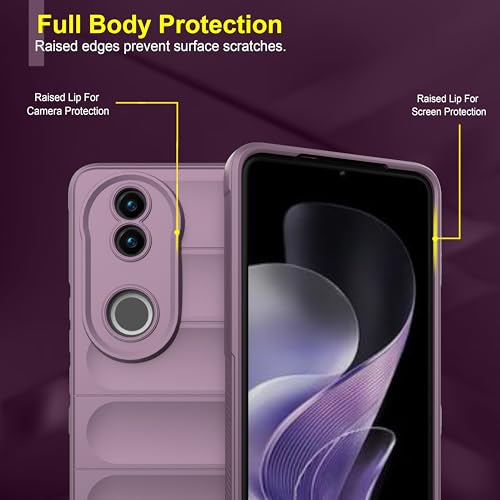 Image of amazon basics Back Case Cover for Vivo V50 5G | Compatible for Vivo V50 5G Back Cover | Liquid Silicon Magic Case with Camera Protection | Lavender