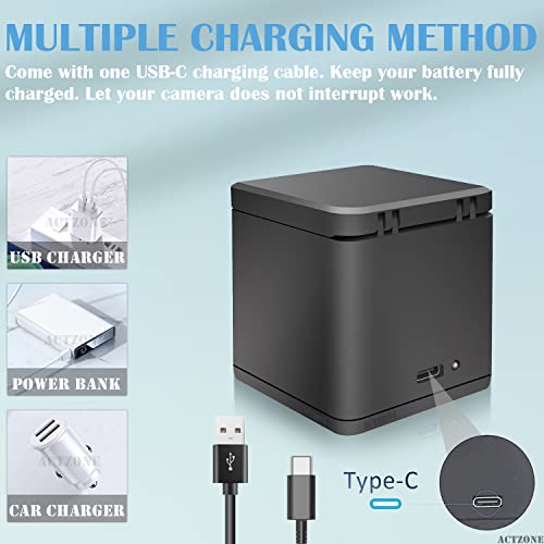 3Pack Hero 11 Batteries For Gopro Hero 11, Gopro Hero 10, Gopro Hero 9 Camera, 3-In-1 Battery Charger For Gopro 11 Gopro 10 Gopro 9 Black Camera Addbd-001 #TOP3