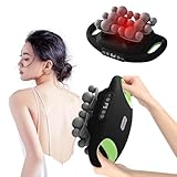 Pistola de masaje de 18 cabezales, masajeador muscular de percusión con 9 velocidades, pantalla LCD, terapia de luz roja, motor silencioso, 90 minutos, recargable tipo C, portátil para alivio del