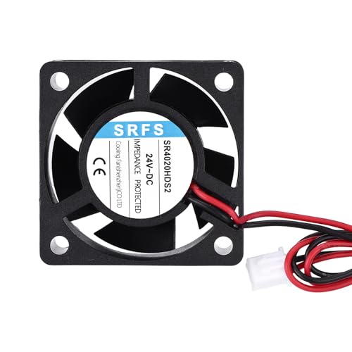 Image of sourcing map 4020 Fan 40mm x 20mm 1-3/5 Inch 5V Small Plastic Cooling Fan 2 Pin for Computer PC Case CPU Heatsink 3D Printer Desktop Cooling Router Server(1 PCS)