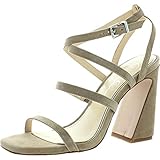Jessica Simpson Women's Raymie Suede Strappy Block Heeled Sandal Beige Size 6.5