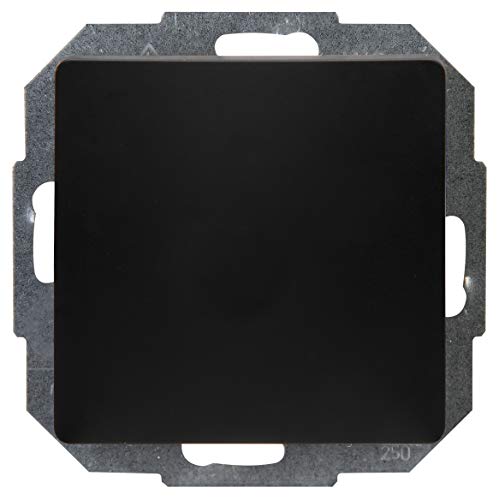 Kopp Paris Button in Matte Black - Stylish IP20 Push Button Flush-Mounted Ideal for Bell and Door Opener - Flush-Mounted Bell Push Button with 10AX Switching Capacity - Light Switch 250 V ~