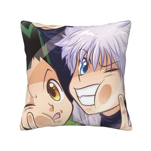 ハンター×ハンター (20) ッションカバー 抱き枕カバー 装飾枕カバー 座布団カバー グッズ ギフト アニメグッズ 着脱簡単 洗える ソファ背当て 両面プリント かわいい おしゃれ 車やソファー 45x45cm