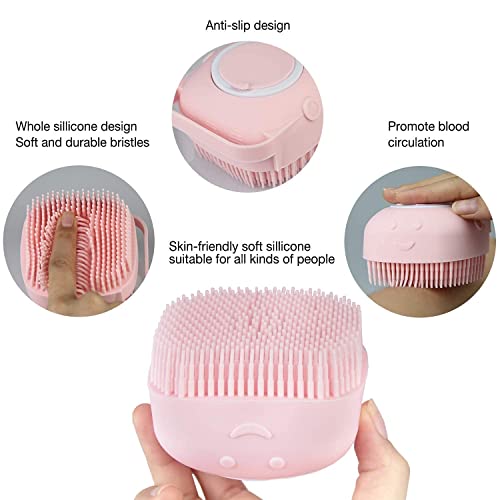 Image of Silicon Massage Bath Brush Hair Scalp & Bathing Brush For Cleaning Body Scrubber Blood Circulation Shampoo Dispenser Bathing Tool | Brushes, Men & Women