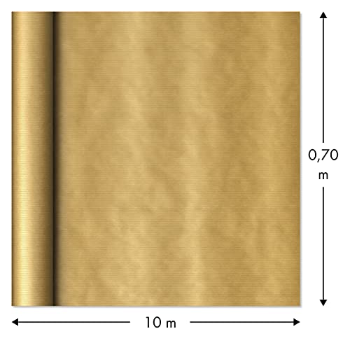 Clairefontaine 195775C - Un Rouleau Kraft Papier Vergé - Couleur : Or - Dimensions : 10x0,70m - 65g - Emballage Cadeaux, DIY, Artisanat - Image 4