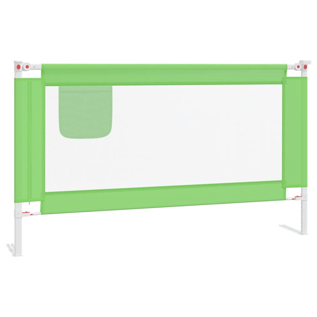 vidaXL Sponda Letto di Sicurezza per Bambini Verde 140x25cm in Tessuto