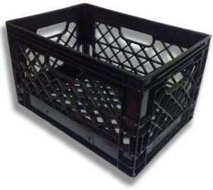Authentic 19x13x11 6 Gallon 24 Quart Rectangular Dairy Milk Crate BLACK