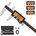 HARDELL Digital Caliper, 6" Rechargeable Caliper Measuring Tool with Large Orange Screen (Non-Backlit), Stainless Steel Digital Micrometer with Auto-Off, Inch/MM/Fraction for DIY/Household/3D-Printing