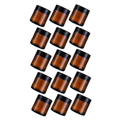 ADOCARN 15Piezas Botella de Almacenamiento de Vidrio Reutilizable con Tapa para Cosméticos para Lociones Prueba de Fugas para