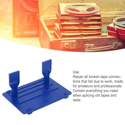 ciciglow Band-Spleiß-Set, für Universal-Reel-to-Reel-Tonbandgerät, Tape-Spleißplatten-kompatibles Band 1 Zoll, 1/2 Zoll, 1/4 Zoll, 1/8 Zoll Reel-to-Reel-Bänder (Blue)