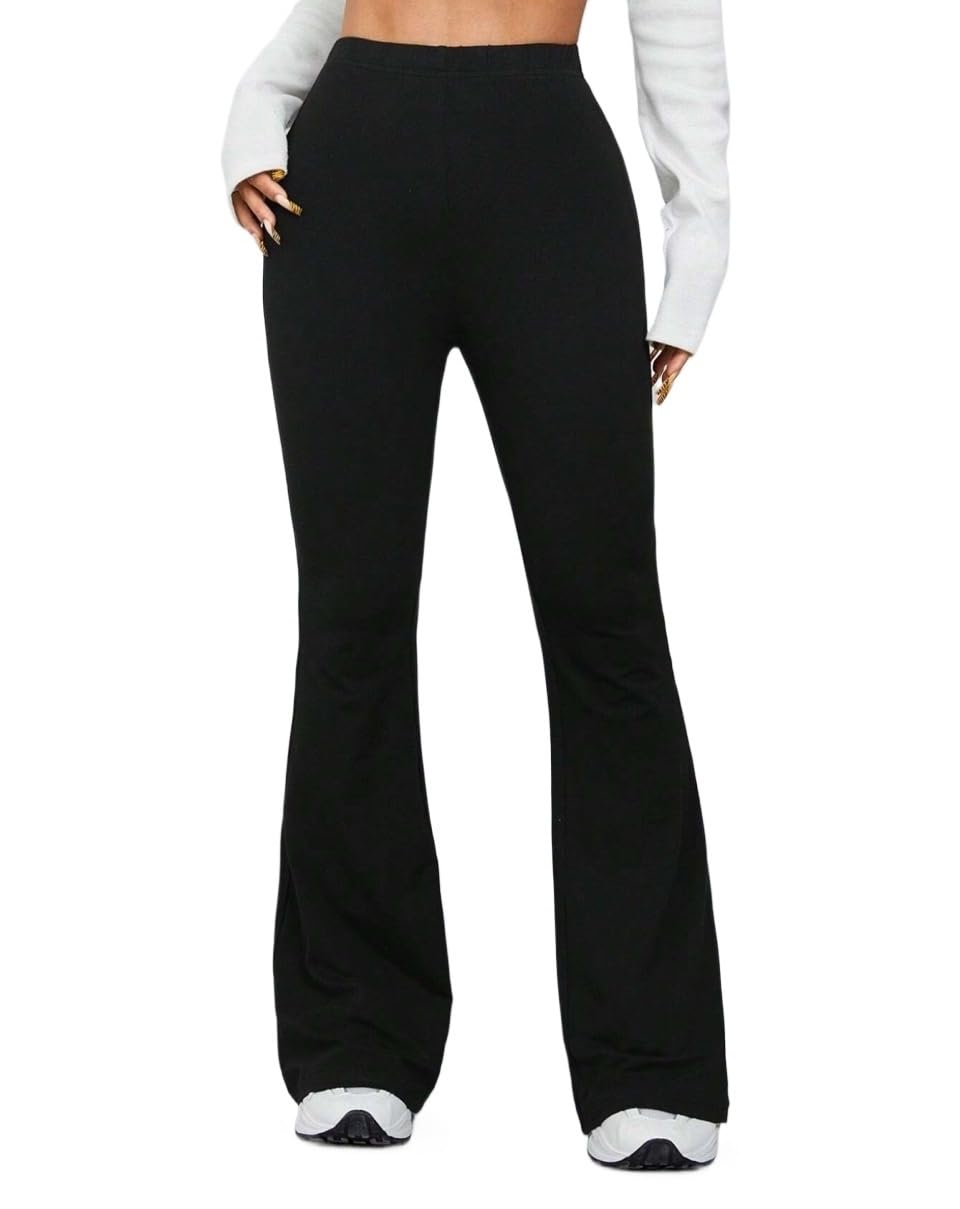 Pants for Women Casual 2025 Packs Fitted Waist Elastic Band Elastic Waist Flare Petite L Multicolor