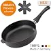 Produktbild Eurolux Premium Brat-Pfanne aus Aluminium-Guss  Made in Germany, Induktions-Pfanne mit Stiel-Griff und extra Pfannen-Schoner, für Induktion geeignet, 28 cm Durchmesser, 7 cm hoch, schwarz, rund