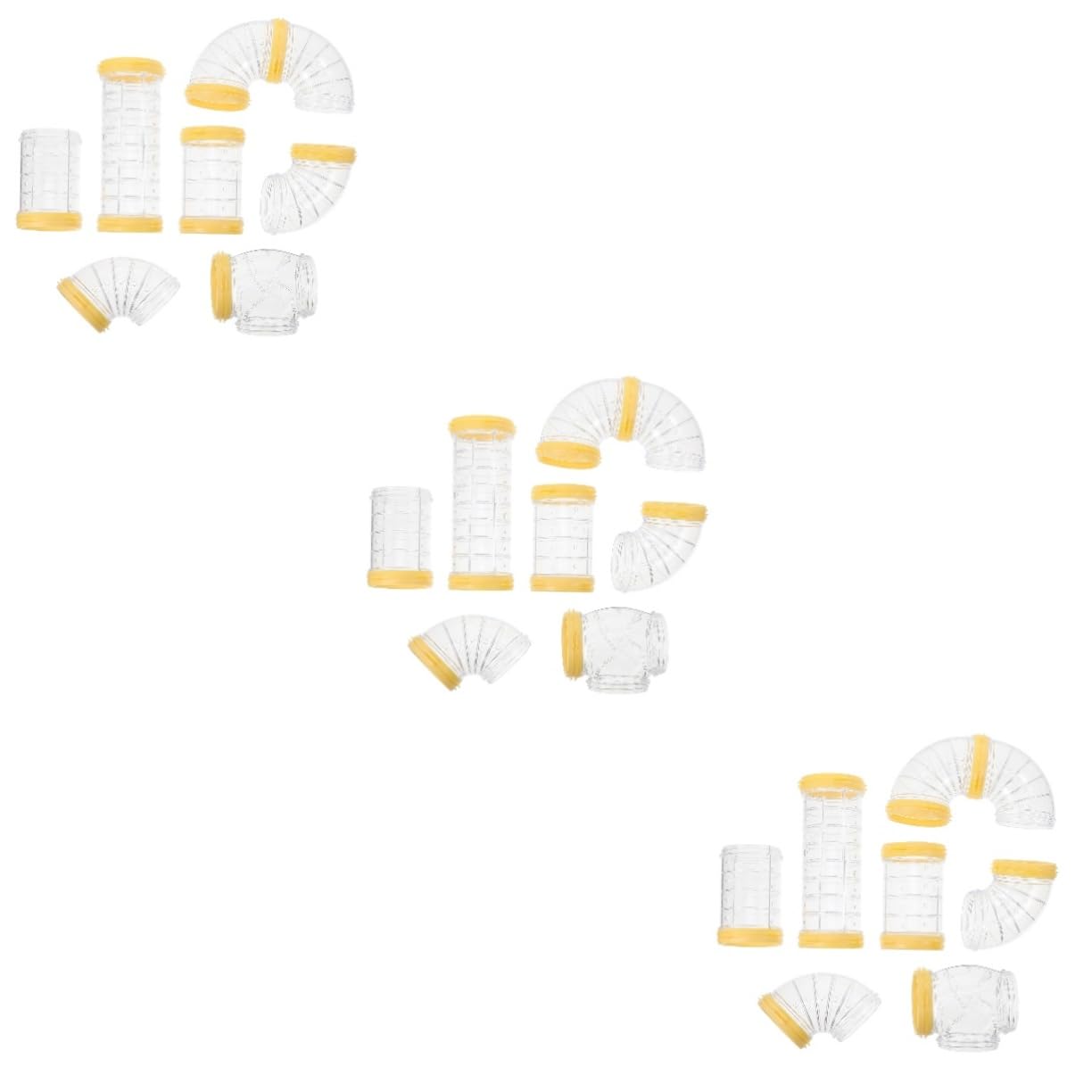 Toddmomy 3 Sätze Hamster Röhren Set Teiliges DIY Tunnel Käfig Zubehör aus Einfach zu Reinigen Flexibel Kombinierbar Montierbar für Außengehege und Sicheres Kleiner Nagetiere