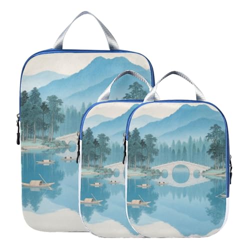 Regalo per i viaggiatori: essendo uno dei must have dei viaggi internazionali, questi set di 3 cubi da viaggio per valigie sono un regalo perfetto per chiunque ami viaggiare. È un'aggiunta essenziale a qualsiasi lista di imballaggio da crociera.
