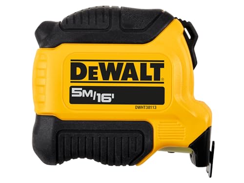 DeWALT Compact Series Tape Measure 5m/16ft (Width 28mm) 3m of extended reach allows easy one person work finger brake for ultimate blade control Accuracy: EC Class II