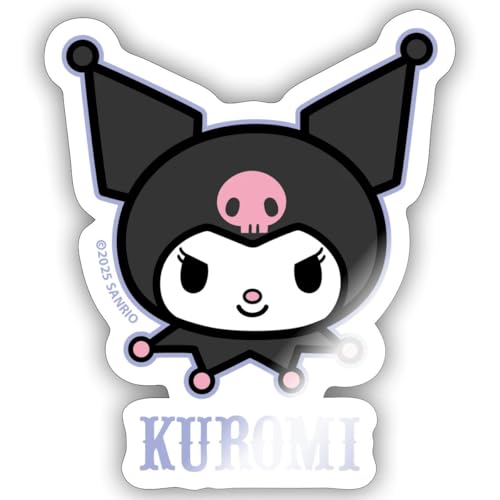 Spreadshirt Kuromi Portrait Sticker Aufkleber, 10 x 10 cm, Weiß glänzend
