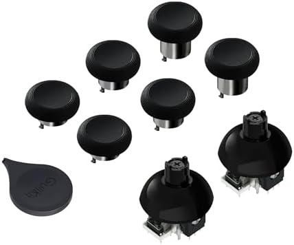 GuliKit 720° Adjustable Tension TMR Magnetic Joystick Replacement Kit, for PS5 DualSense/DualSense Edge Controller, Anti-drift Stick Repair Module with 3 Pairs Thumbstick Caps, Soldering Required