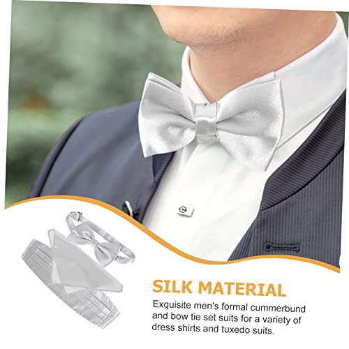 Set Formal de Pajarita con Cinturilla y Pañuelo para Hombre miniatura 5