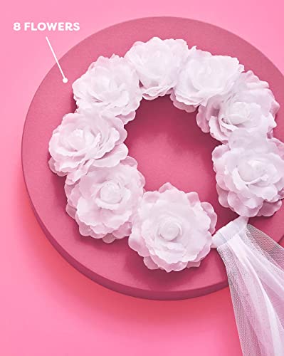 Xo, Fetti Bachelorette Party Veil - Boho Flower Crown | Bridal Shower Veil | Bride To Be Gift, Bachelorette Favor + Engagement Decoration #TOP3