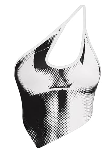 Débardeur femme court graphique 3D chic et élégant sans manches