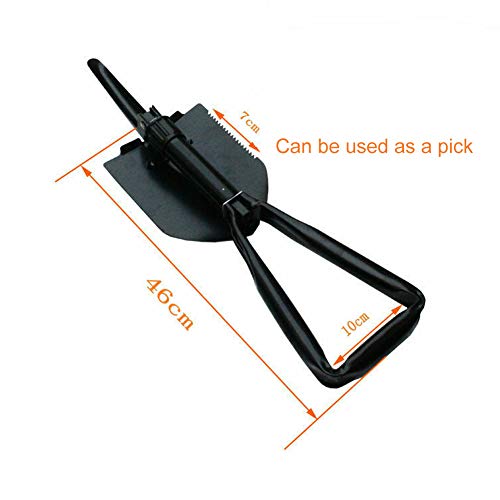 Pá de ferro dobrável portátil Heaven2017 para acampamento ao ar livre, caminhadas, mochilão, pesca