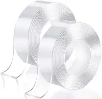 Super Fita Mágica Nano Adesiva Transparente Dupla Face Extra Fixa Forte Lavável Transparente 2M (3 cm x 10 metros)