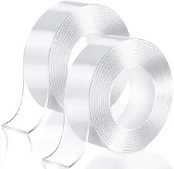 Super Fita Mágica Nano Adesiva Transparente Dupla Face Extra Fixa Forte Lavável Transparente 2M (3 cm x 10 metros)