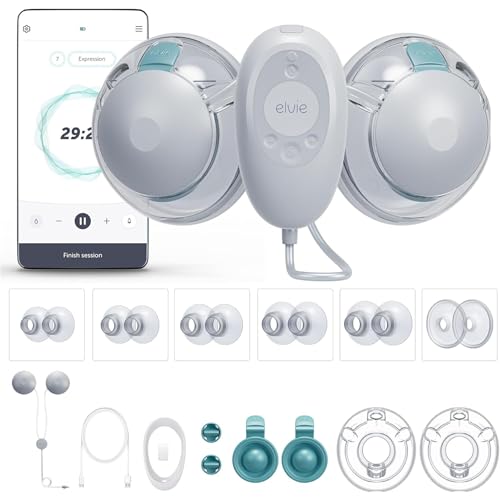 Image of Elvie Stride 2 Hospital-Grade, App-Controlled Double Breast Pump - Hands-Free, Wearable, Ultra-Quiet & Electric with 10-Settings & Rechargeable