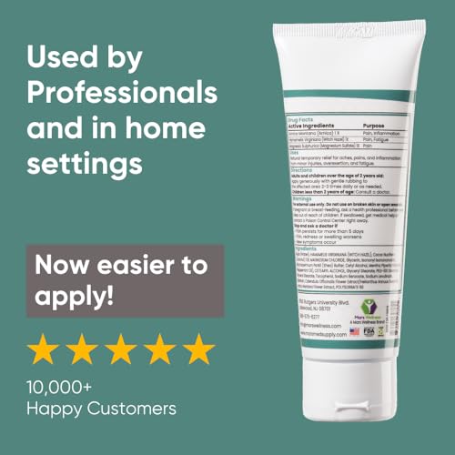 MG+ Pain Cream Squeeze Tube - Extra Strength Magnesium and Arnica Cream - 4 OZ New Squeeze Tube - Sore Legs and Joints, Leg Cramps, Sports and Arthritis Pain Rub - 1 Pack