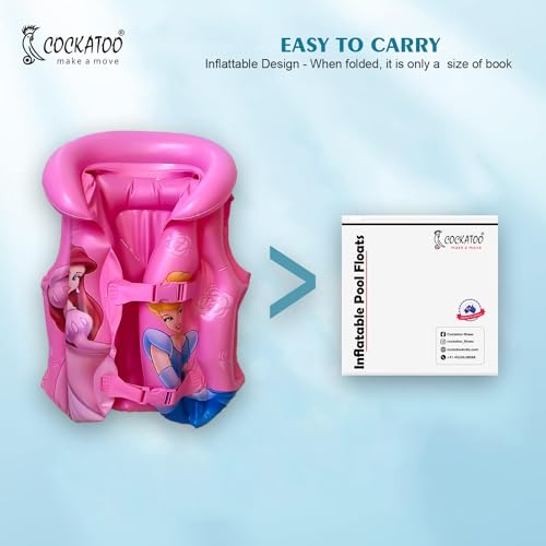 Image of Cockatoo Inflatable PVC Swimming Floats with Handles, Small Swimming Pool Floats