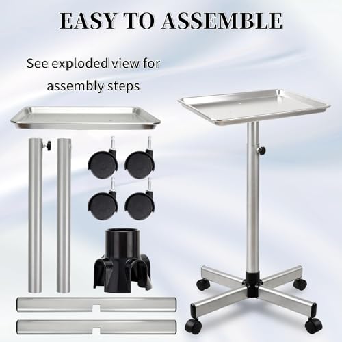 image for Fuehomue Salon Tray, Salon Color Tray with Adjustable Height, Salon Tr