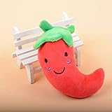 WPCASE Hundespielzeug Quitschend Plüschtier Für Hunde Haustier Quietsche Obst Und Gemüse Spielzeug Plüsch Paprika Aubergine Mais Rettich Spielzeug Geeignet Für Kleine Hunde 2