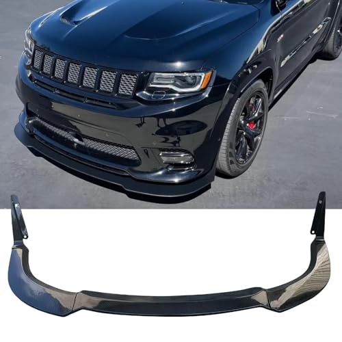 sosega Front Lip Splitter Compatible with for Jeep Grand Cherokee SRT 2017-2021 / Trackhawk 2018-2021 Front Bumper Lip Splitter (Carbon Fiber Print)