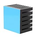 CentIoT - 40 x 40 x 30mm Black Anodised Aluminum Heatsink Cooler radiator Heat sink - with thermal Sticker - peltier, led light CPU and GPU gallery image
