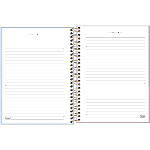 Caderno capa plástica colegial 10x1 160 folhas Happy Azul pastel Tilibra