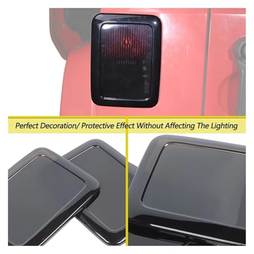 Protector luz trasera contra roturas de faros para Jeep Wrangler JK negro 6