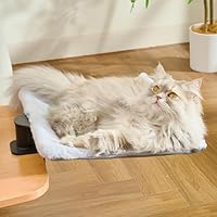 CATISM Hängebett für Katzen 360 ° drehendes Schreibtisch Katzenbett Katzenliege Katzenhängematte katzenkorb zum schlafen Katzen Hängematte Bett 35x35cm bis 20 kg