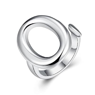 Handmade Rings 925 Sterling Silver Statement Rings Adjustable Chunky Stacking Band Ring for Women