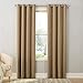 Sun Zero Barrow Energy Efficient Grommet Curtain Panel, 54 x 84 Inch, Taupe