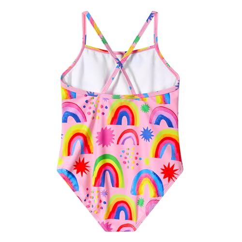 Image of Girls One Piece Swimsuit, Quick Dry Cute Bathing Suit for Kids, Comfortable Swimwear for Beach for 5-12 Years