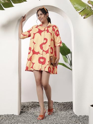 Image of GRECIILOOKS Women Dress for Women | Sleeveless Western One Piece Dress for Women Long | Casual Printed Summer Dresses for Beach & Stylish Party Outifits
