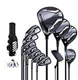 Palos De Golf Para Zurdos De 12 Piezas, Juego Completo De Palos De Golf Para Hombre Con Bolsa De Golf, Eje De Carbono Ultraligero, Ángulo Ajustable, Juegos De Paquetes De Golf Para Adultos(S grade sha