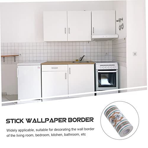 Hemobllo 2 Rolos Decalques De Rodapé Decoração De Decalque De Borda De Papel De Parede De Casca De B