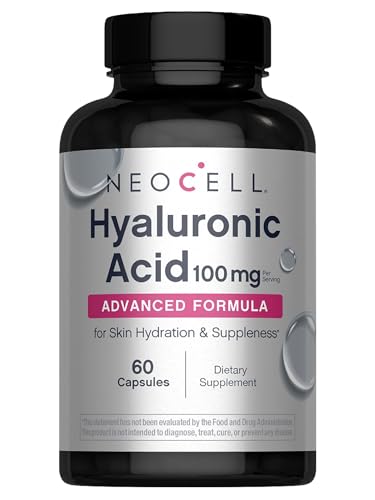 NeoCell Hyaluronic Acid Capsules | 60 Pills | 100mg | Advanced Formula Supplement | Skin Hydration & Suppleness
