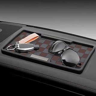 بادة وحامل موبايل سيليكون بشفة متعددة الاغراض للسيارة متينة مضادة للانزلاق حامل للهاتف المحمول نظارات شمسية والمتعلقات الاخرى - اسود بني مقاس 27.5 فى 14.5 سم